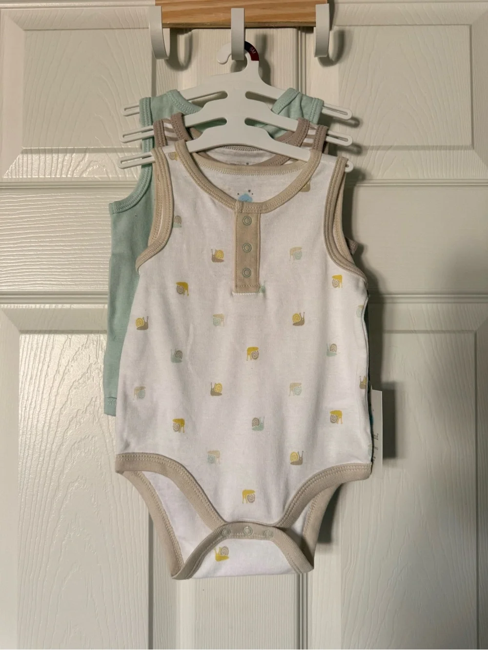 Baby 3pk Sleeveless Henley Bodysuit - Cloud Island